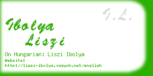 ibolya liszi business card